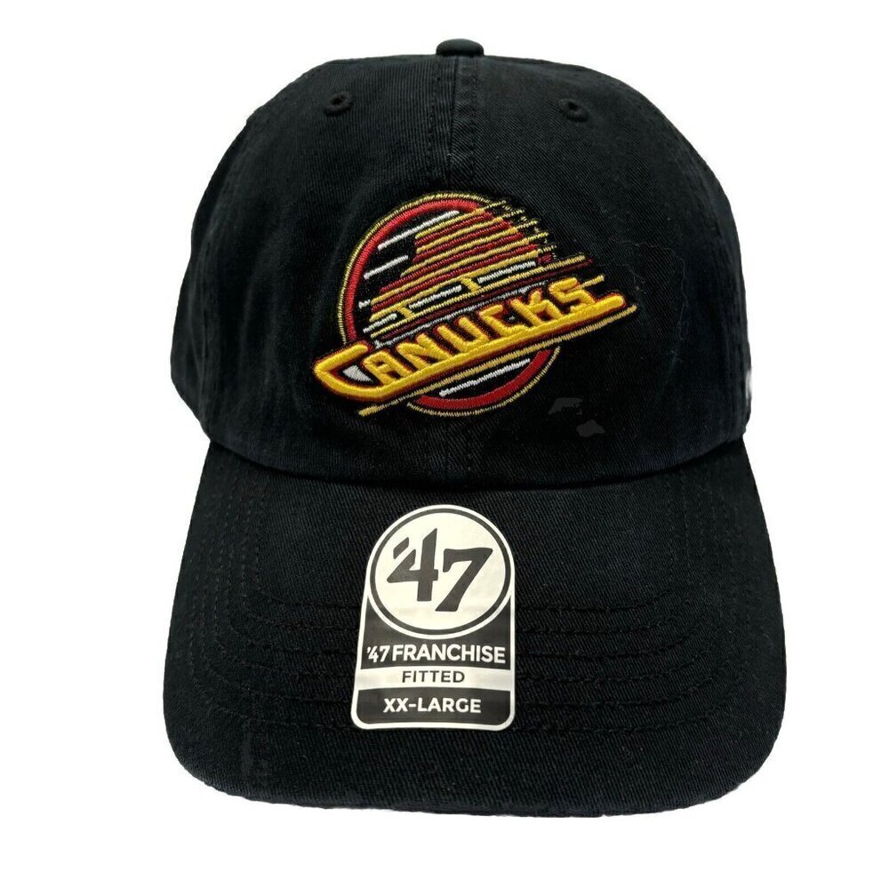 ‘47 Franchise Vancouver Canucks Vintage Fitted XX-Large Black Cap Hat Hockey